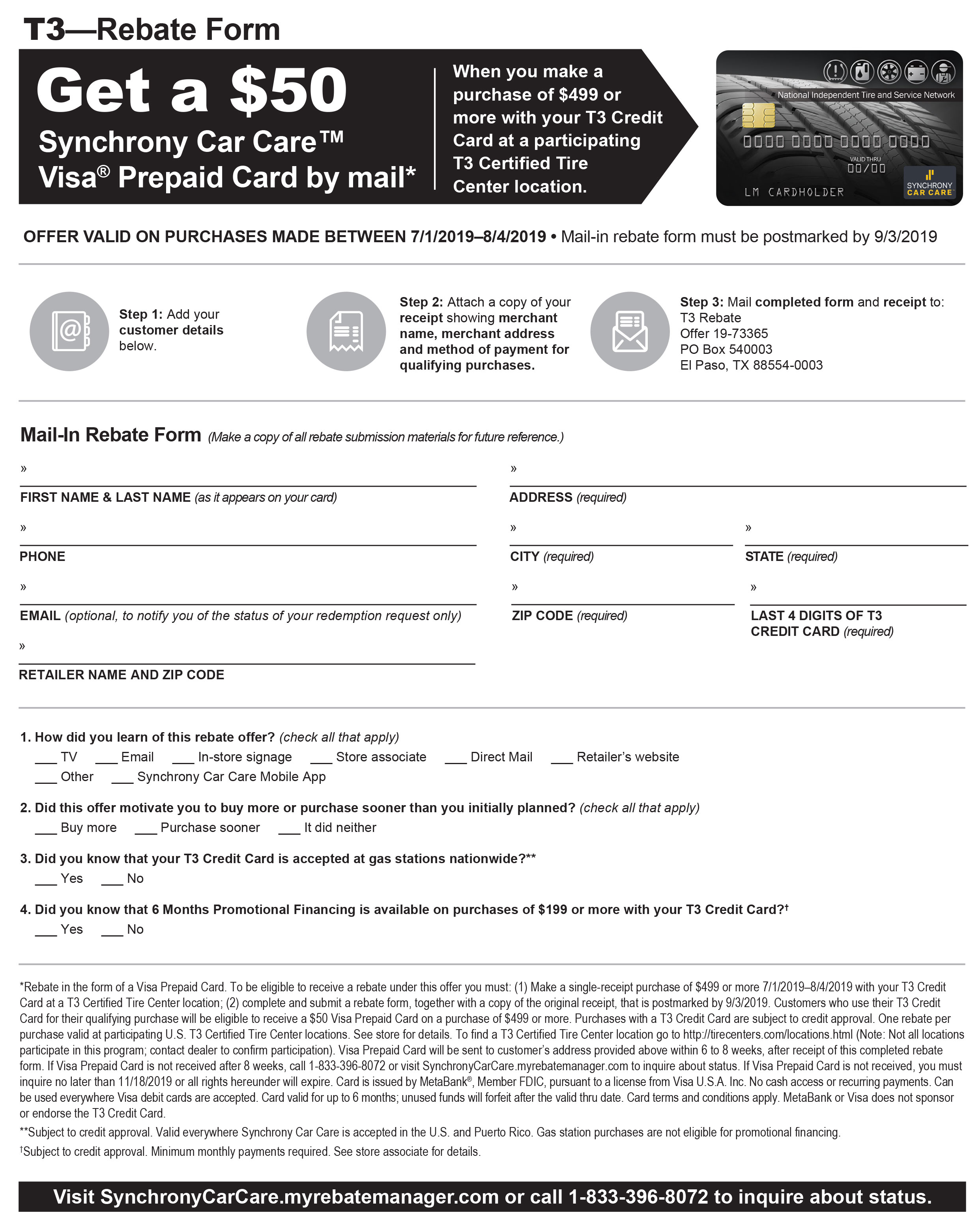 Synchrony Car Care My Rebate Manager